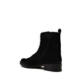 CASTLE BLACK CB5965 SİYAH NUBUK KADIN BAĞLI POSTAL BOT