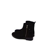 CASTLE BLACK CB21899-1 SİYAH NUBUK KADIN ÇİFT FERMUARLI BOT