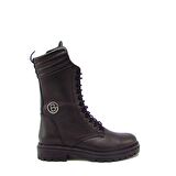 CASTLE BLACK CB3752 SİYAH KADIN BAĞLI FERMUARLI POSTAL BOT
