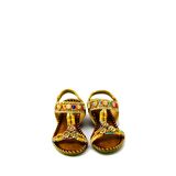 GUJA BLG151-3 BEJ KADIN TAŞLI DOLGU TOPUK SANDALET