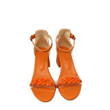 KANUGA BB2022-47 TURUNCU KADIN ŞEFFAF UZAY YOLU TOKALI SANDALET