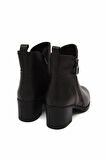 CASTLE BLACK CB92163 KAHVERENGİ KADIN TÜM YÜZ FERMUAR DETAYLI BOT