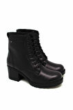 CASTLE BLACK CB-2615 SİYAH KADIN TOPUKLU POSTAL BOT