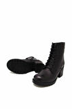 CASTLE BLACK CB-2615 SİYAH KADIN TOPUKLU POSTAL BOT