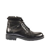 FOSCO FSC-7579-1 SİYAH ERKEK TÜM YÜZ BAĞLI KÜRKLÜ BOT