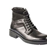 FOSCO FSC-7579-1 SİYAH ERKEK TÜM YÜZ BAĞLI KÜRKLÜ BOT