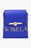 SOSELA SSL-7104 SAKS MAVİSİ DESENLİ KADIN ÇAPRAZ ÇANTA