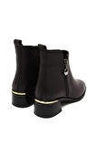 CASTLE BLACK CB9780-1 KAHVERENGİ KADIN KALIN TOPUK FERMUAR DETAYLI BOT