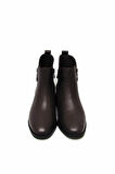 CASTLE BLACK CB9780-1 KAHVERENGİ KADIN KALIN TOPUK FERMUAR DETAYLI BOT