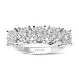 2 Karat Görünümlü Beştaş Yüzük