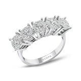 2 Karat Görünümlü Beştaş Yüzük