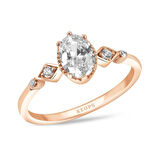 F Renk 0.77 Karat Vintage Tektaş Yüzük-HRD Sertifikalı