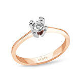 G Renk 0.20 Karat Pırlanta Kalpli Tektaş Yüzük