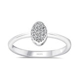 0.10 Karat Oval Pırlanta Coronet Yüzük
