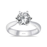 1 Karat E Renk Pırlanta Vintage Tektaş Yüzük-HRD Sertifikalı