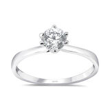 0.50 Karat E Renk  Pırlanta Vintage Tektaş Yüzük - HRD Sertifikalı