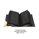 Rabsev 10x15cm 100 Fotoğraf Kapasiteli Lüks Koton Fotoğraf Albümü