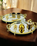 Infinity Gold Şık Söz Nişan Tepsisi