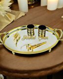 Infinity Gold Şık Söz Nişan Tepsisi