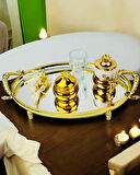 Infinity Gold Şık Söz Nişan Tepsisi