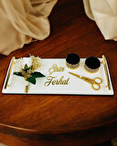 Unite Gold Söz ve Mermer Nişan Tepsisi