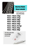 Erkek Gümüş Kolye - 6mm Burma Model Halat Gümüş Kolye Zincir Gklhltburma-gms
