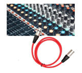 Mikrofon Kablosu 5 Metre - Xlr Erkek Xlr Dişi KIRMIZI RENK