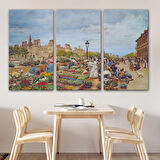 Pariste Ortaçağ Çiçek Pazarı Tablosu-6624