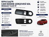 Renault Clio 4 Sol Cam Düğme Çerçevesi Sürücü Kapı Paneli Çerçevesi 809611667R