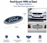 Ford Escort 1995 ve Üzeri Ön Panjur Amblemi Krom Mavi Oval Logo Uyumlu