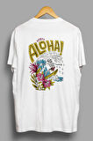 Aloha - Ön Ve Arka Baskılı Üniseks Oversize T-shirt