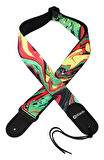 DiMarzio DD3141 Steve Vai 2 inch Guitar Strap Green Universe Gitar Askısı