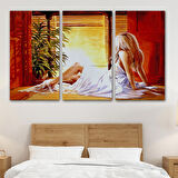 Pencere Önündeki Kadın Tablosu-6633