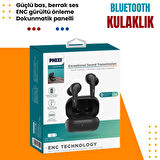 Phixi Force S50 ENC Dokunmatik Panelli Bluetooth Kulaklık - Güçlü Bas, Berrak Ses ve Uzun Pil Ömrü