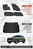 Sahler Jaecoo 7 4x4 2024+ Uyumlu 4.5d Premium Havuzlu Oto Paspas ve Liner Marka 3D Bagaj Havuzu