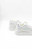 Guja İthal Taş Detaylı Bağcıklı Sneakers Kadın Spor Ayakkabı GJ451 Beyaz