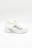 Guja İthal Triko Sneakers Kadın Spor Ayakkabı GJ301 Beyaz