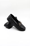 Venüs Kadın Hakiki Deri Toka Detaylı Loafer Günlük Ayakkabı VN484103Y Siyah
