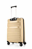 ÇÇS Trolley Polipropilen Unisex Orta Boy Valiz ÇÇS5225 Bej