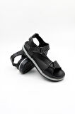 Venüs Kadın Hakiki Deri Günlük Sandalet VN202064Y Siyah