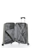 Mçs V305 Ultra Hafif Plastik Materyal Polipropilen Büyük Boy Valiz - Gri