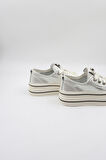 Kriste Bell Kurdele Bağcıklı Taş Detaylı Kadın Spor Ayakkabı K25 0524 - Beyaz