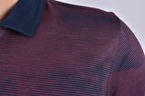 3511 ÇİZGİ KISA KOL T-SHIRT/BORDO MELANJ/L