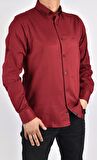 TWIN 400 PAMUK GABARDİN SPOR GÖMLEK/BORDO/S