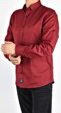 TWIN 400 PAMUK GABARDİN SPOR GÖMLEK/BORDO/S