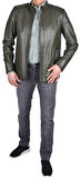 MCN 8521 HAKİKİ DERİ MONT /YEŞİL/L