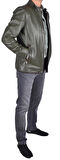 MCN 8521 HAKİKİ DERİ MONT /YEŞİL/L