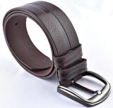 GRAND 2022  4,5 CM DERİ  KEMER  /KOYU TABA/105