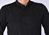 R2251 POLO YAKA MEVSİMLİK PENYE/SİYAH/2XL