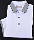 RYM-6275 POLO YAKA CEPLİ TİŞÖRT/BEYAZ-ANTRASİT/5XL